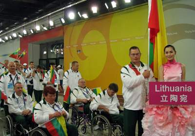 Lietuvos delegacija parolimpini aidyni atidaryme