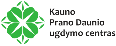 Logotipas nuoroda į Kauno Prano Daunio ugdymo centro svetainę internete