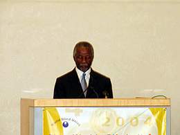Įspūdingą kalbą suviažiavime pasakė Pietų Afrikos Respublikos prezidentas Thabo Mbeki
