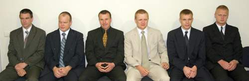 'Auksinė' golbolo rinktinė (iš kairės): S.Leonavičius, M.Zibolis, Ž.Šimkus, A.Juchna, G.Pavliukianecas ir N.Montvydas