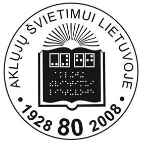 Emblema 'Aklj vietimui Lietuvoje - 80'